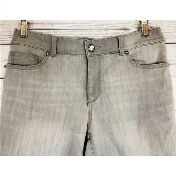 Chicos platinum ultímate rhinestones Fit Embellished jeans flap pockets - Picture 4 of 8